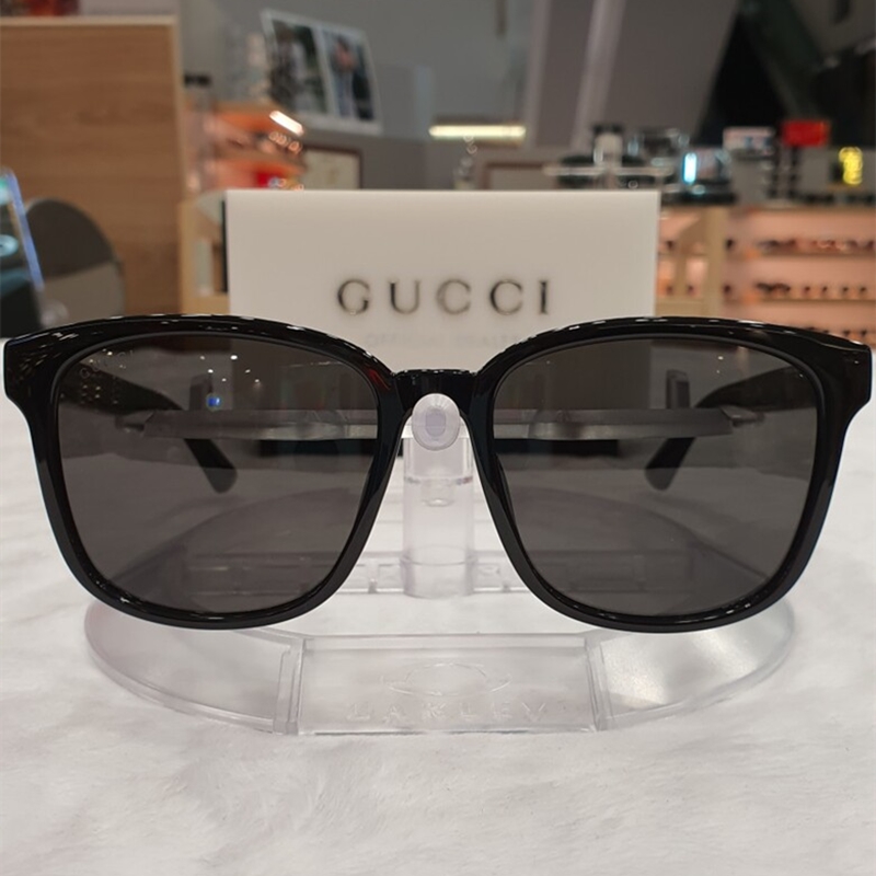 正品代购GUCCI古奇墨镜新款复古太阳镜板材男女黑框眼镜GG0637SK